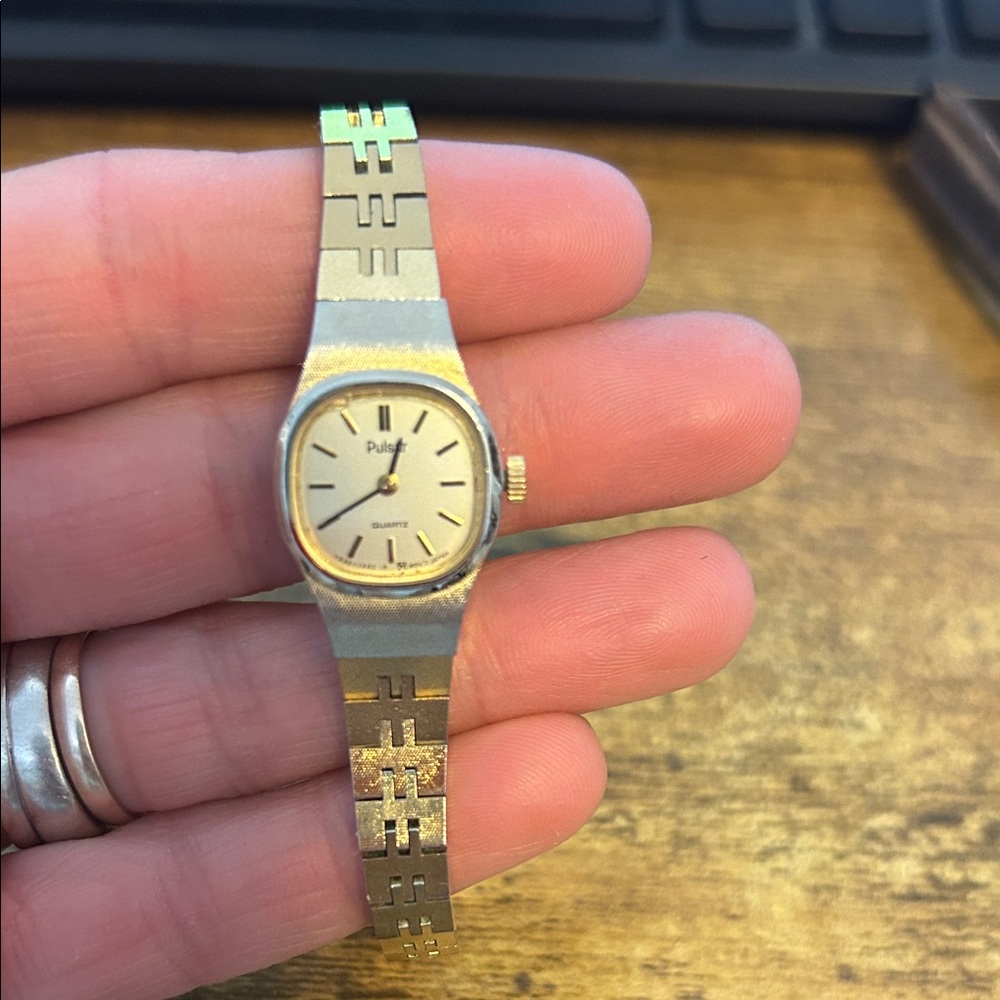 Pulsar Two-Tone Silver and Gold Ladies Watch